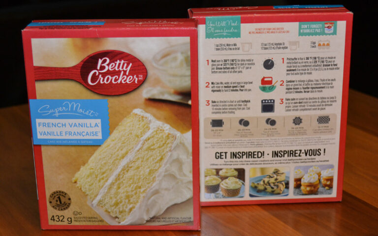 Boxed Cake Mix for Surprise Rainbow Marble Cake