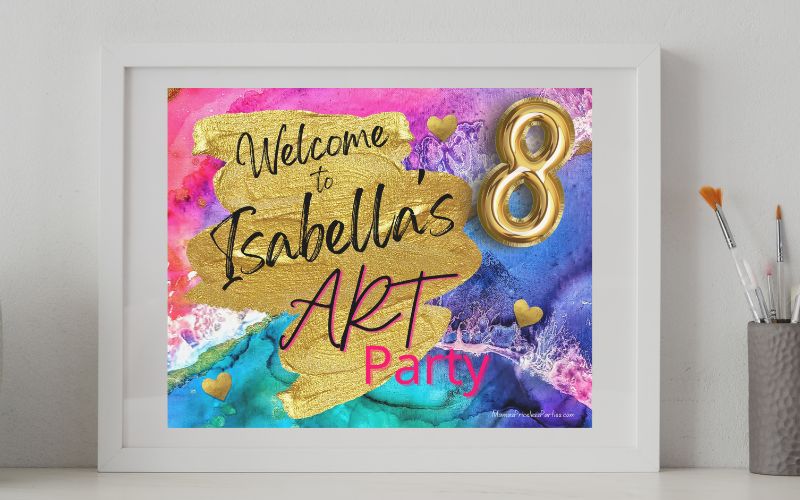 Art Party Welcome Sign
